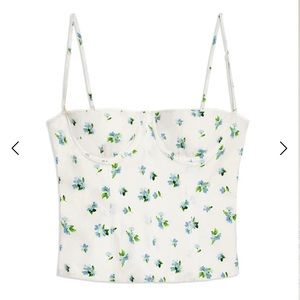 WEWOREWHAT Underwire Watercolor Ditsy Corset size 6 NEW WITH TAGS